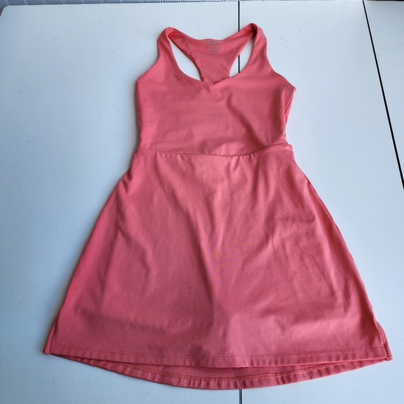 CALVIN KLEIN Performance Stretch Tennis DRESS Skort Sleeveless Coral Pink XS - Picture 1 of 11